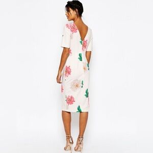 ASOS Occasion Wiggle dress women’s size 14 Floral V-Back Dress, , see pics, GUC